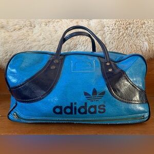 Adidas Vintage Two Tone Blue Duffle Bag